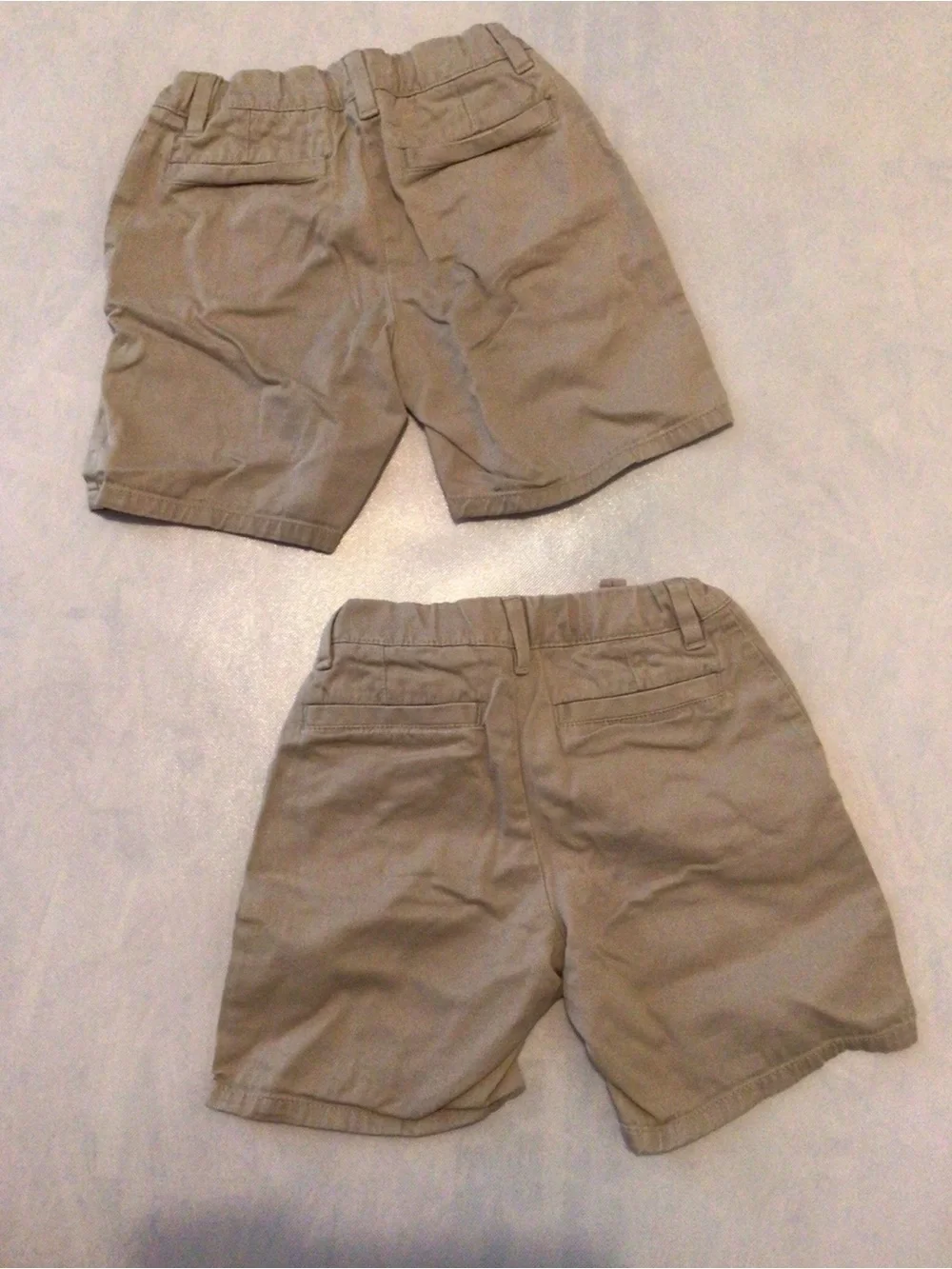 2pc Gap Kids Girls Khaki School Chino Shorts Size 10 Slim Adjustable Waist